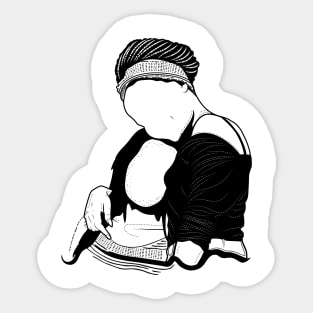 Black & white Elegant Art 19 Sticker